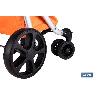 CARRO DE LA COMPRA NARANJA Y NEGRO ABATIBLE DE ALUMINIO CON 6 RUEDAS GIRATORIAS 53 L