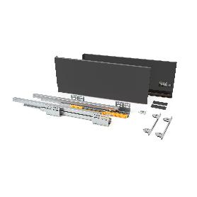 EMUCA CAJÓN EXTERIOR CONCEPT 30KG DE ALTURA 185MM, PROFUNDIDAD 450MM, ACERO, GRIS ANTRACITA
