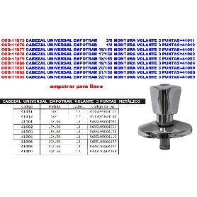 CABEZAL UNIVERSAL METALICO 3 PUNTAS 21/150 41008