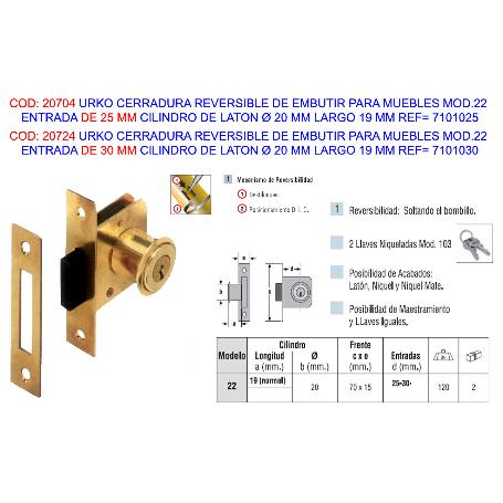 CERRADURA 22-25 7101025 URKO
