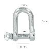 GRILLETE RECTO GALVANIZADO 11 MM. 7/16 USO DOMESTICO