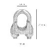 SUJETACABLES GALVANIZADO 6 MM. 1/4 USO DOMESTICO