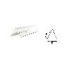 GUARDAVIVOS 2.6MT.  BLANCO PVC 2460