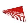 RASTRILLO ABANICO 21 PUAS ROJO PLASTICO