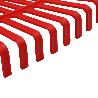 RASTRILLO ABANICO 21 PUAS ROJO PLASTICO