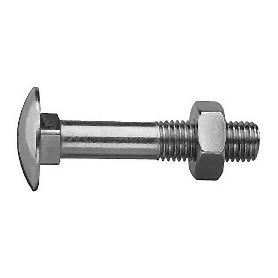 TORNILLO CABEZA REDONDA CON TUERCA 12X 80 ZINC