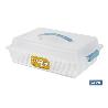 TARTERA RECTANGULAR AZUL OPACA PAVLOVA CON ASAS 38 X 28 X 13 CM   CAJA 5 UNID.