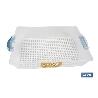 TARTERA RECTANGULAR AZUL OPACA PAVLOVA CON ASAS 38 X 28 X 13 CM   CAJA 5 UNID.