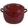 OLLA ESMALTE MARRON BOMBEADA 28 CM