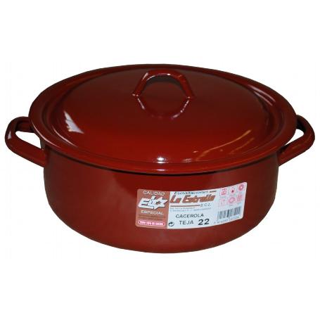 CACEROLA ESMALTE MARRON 16 CM