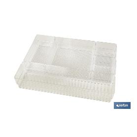SET ORGANIZADOR COSMETIC 30X23X8CM TRANSPARENTE VENTA UNITARIA
