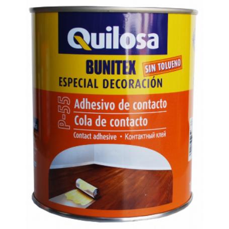 ADHESIVO DE CONTACTO BUNITEX P-55. POLICLOROPRENO. TIEMPO ABIERTO LARGO. COLOR AMARILLO-ROJIZO. PARA GRANDES SUPERF