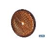 CATADIÓPTRICO REDONDO ÁMBAR Ø60 MM CON AGUJERO SIN TORNILLO