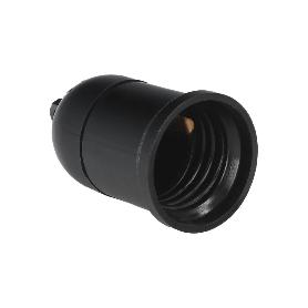 PORTALAMPARAS 4 AMPERIOS ROSCA E-27 OBRA NEGRO.