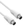 PROLONGACION TV - VIDEO. 2 METROS TOMA 9,5 MM. CON ADAPTADOR MACHO HEMBRA