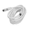 PROLONGACION TV - VIDEO. 5 METROS TOMA 9,5 MM. CON ADAPTADOR MACHO HEMBRA