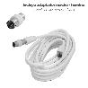 PROLONGACION TV - VIDEO. 5 METROS TOMA 9,5 MM. CON ADAPTADOR MACHO HEMBRA