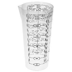 VASO MEDIDOR PLASTICO ORYX 500 ML. 8,5X6X16 CM.