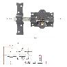 CERROJO B-2 LLAVE 2 LADOS PASADOR DE 183MM CILINDRO REDONDO DE 50MM