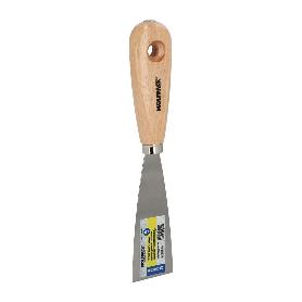 ESPATULA MANGO MADERA HOJA ACERO 40 MM. APLICAR YESO, PINTORA, MASILLAS, PLADUR, ETC.