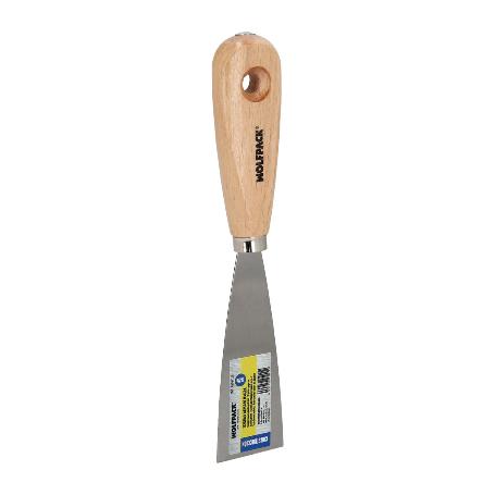 ESPATULA MANGO MADERA HOJA ACERO 40 MM. APLICAR YESO, PINTORA, MASILLAS, PLADUR, ETC.