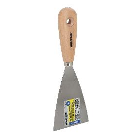 ESPATULA MANGO MADERA HOJA ACERO 80 MM. APLICAR YESO, PINTORA, MASILLAS, PLADUR, ETC.