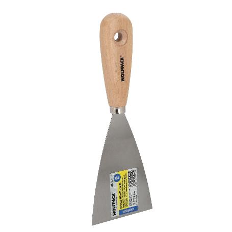 ESPATULA MANGO MADERA HOJA ACERO 80 MM. APLICAR YESO, PINTORA, MASILLAS, PLADUR, ETC.