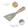 ESPATULA MANGO MADERA HOJA ACERO 80 MM. APLICAR YESO, PINTORA, MASILLAS, PLADUR, ETC.