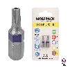 PUNTAS DESTORNILLADOR TORX 20 INVIOLABLE (2 PIEZAS). ACERO S2 AL CROMO VANADIO. PUNTAS HEXAGONALES, DESTORPUNTAS,