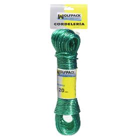 CUERDA PLASTIFICADA CABLE ACERO Ø 3,5 MM. (MADEJA 10 M.)