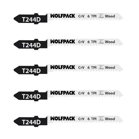 HOJAS SIERRA CALAR PARA MADERA CORTE GRUESO 5 PIEZAS. HOJA CROMO VANADIO 58. VASTAGO T UNIVERSAL