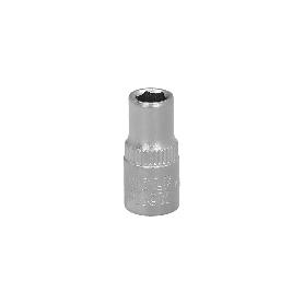 LLAVE VASO 1/4 HEXAGONAL 6 MM. PERFIL DE 6 CARAS. ACERO CROMO VANADIO, ARISTAS REDONDAS