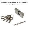 CILINDRO SEGURIDAD 30X40 MM/13,5 LEVA CORTA NIQUELADO CON 5 LLAVES