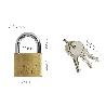 CANDADO LATON ARCO NORMAL LLAVES IGUALES 40 MM. Nº1