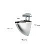 SOPORTE PELICANO REGULABLE PARA ESTANTE 1 / 20 MM. CROMO MATE (1 PIEZA)