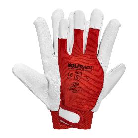 GUANTES PIEL / LONA CON VELCRO. CON COLGADOR 10 GUANTES DE TRABAJO, GUANTES DE PROTECCIÓN (PAR)