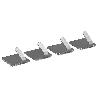 COLGADOR ORYX INOXIDABLE PEQUEÑO (BLISTER 4 UNIDADES) ADHESIVO