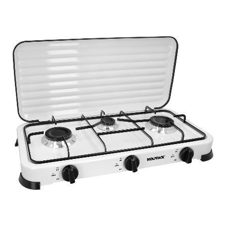 COCINA GAS 3 FUEGOS POTENCIA 5,4 KW.