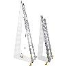 ESCALERA ALUMINIO 2 TRAMOS MECANICA 14 PELDAÑOS. PLEGABLE, TELESCÓPICA, ANTIDESLIZANTE, RESISTENTE