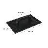 TALOCHA PLASTICO 34X23 CM. MANGO REDONDO NEGRO CON ALVEOLOS