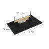 TALOCHA PLASTICO 27X18 CM. MANGO MADERA NEGRA CON ALVEOLOS