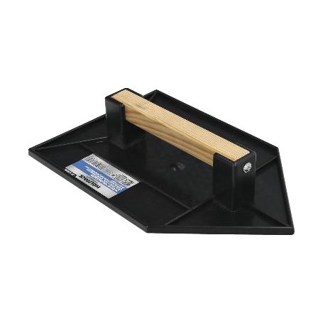 TALOCHA PLASTICO PUNTA MANGO MADERA 27X18 CM. NEGRO CON ALVEOLOS.