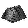 TALOCHA PLASTICO PUNTA MANGO MADERA 27X18 CM. NEGRO CON ALVEOLOS.