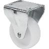 RUEDA FIJA  17ZR60-BP PLASTICO BLANCO EJE LISO