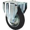 RUEDA FIJA  17ZV100-BSR METALICO-GOMA NEGRA EJE RODILLOS