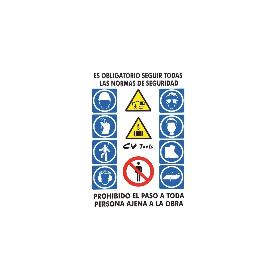 CARTEL COMBINADO NORMA SEG. 0244 1×0,70 CV TOOL