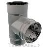 TE 90º SIN TAPA 100 SIMPLE PARED 4022163 ROS