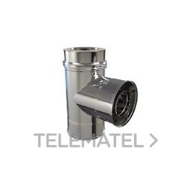 TE 90º SIN TAPA Ø 100 D/PARED 4021800 ROS