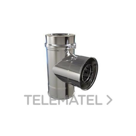 TE 90º SIN TAPA Ø 100 D/PARED 4021800 ROS