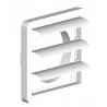 PVC BLANCO  REJILLA MIXTA REDONDO-RECTO 100MM 110X55 110102-550
